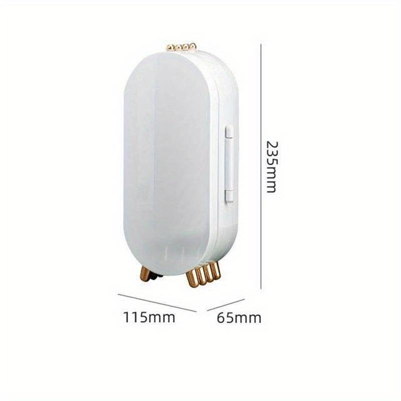 Jewelry Storage Box Earrings Display Stand Bracelet Necklace Organizer Foldable Portable Plastic Box 4 Doors 240 Holes Large