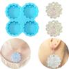 Flower Shaped Silicone Resin Mold 4 Cavity Door Hand Palms Shape Jewelry Pendant Epoxy Mold Necklace Decors Gift