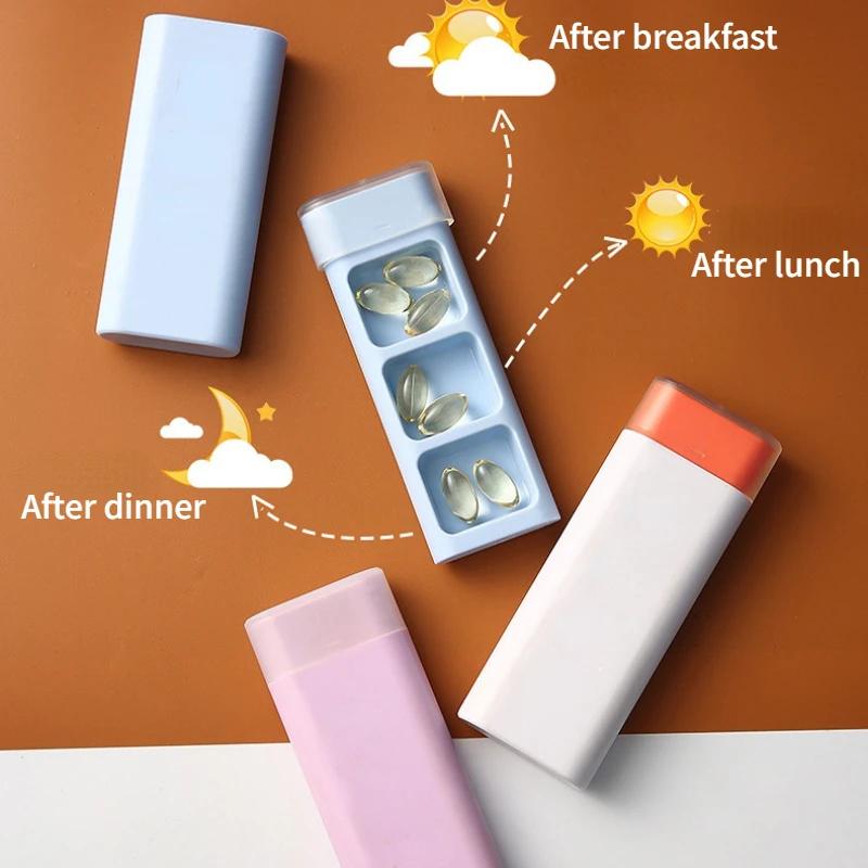 

Портативный диспенсер для таблеток с 3 сетками, контейнер для лекарств, органайзер, дозатор лекарств, держатель для лекарств, таблетки для хранения лекарств