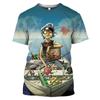 Gorillaz 3D Print Rock Band Boys' Summer Crew Neck T-Shirt Fashion Loose Short Sleeve Versatile Top