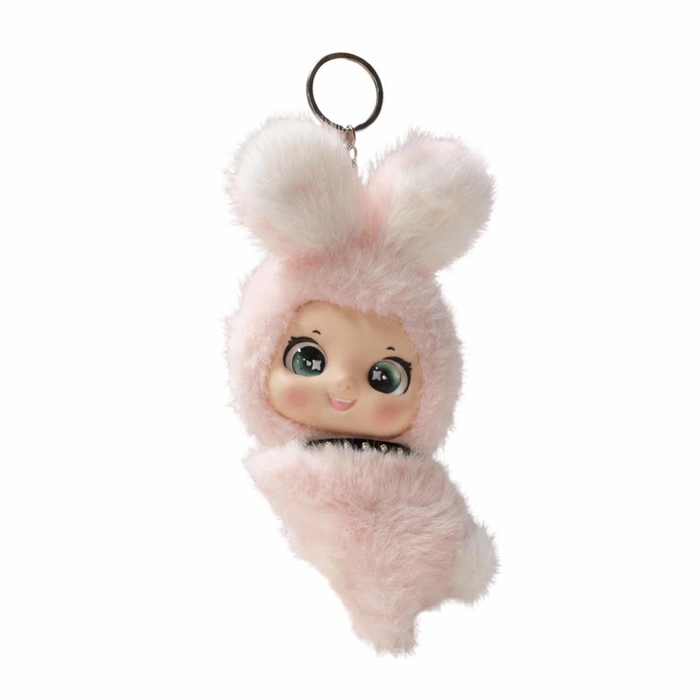Soft Material Plush Key Ring Vinyl Face Plush Toy New Design Cat plush toy  Birthday Gifts Rabbit