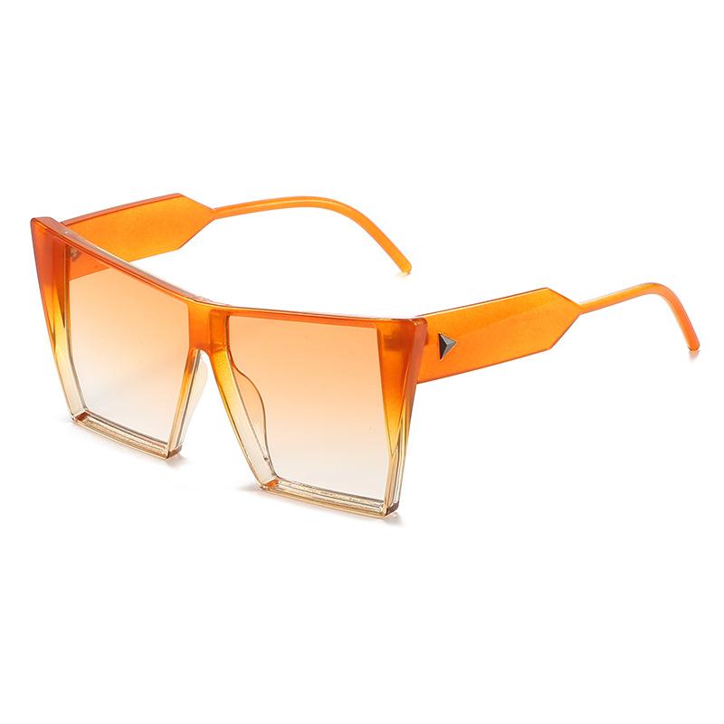 New sunglasses, European and American personalized cat eye large-frame glasses, fashionable triangular rivet sunglasses for women