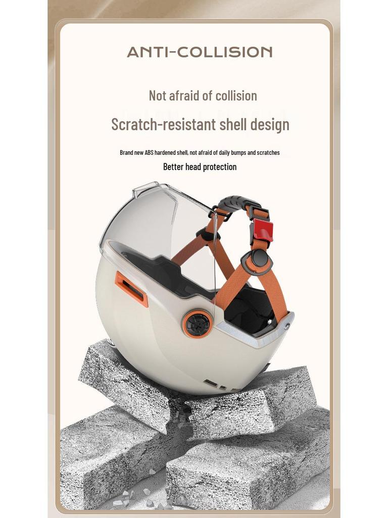 Certified Unisex Electric Motorcycle Half Helmet - Summer Sun Protection & All-Season Safety