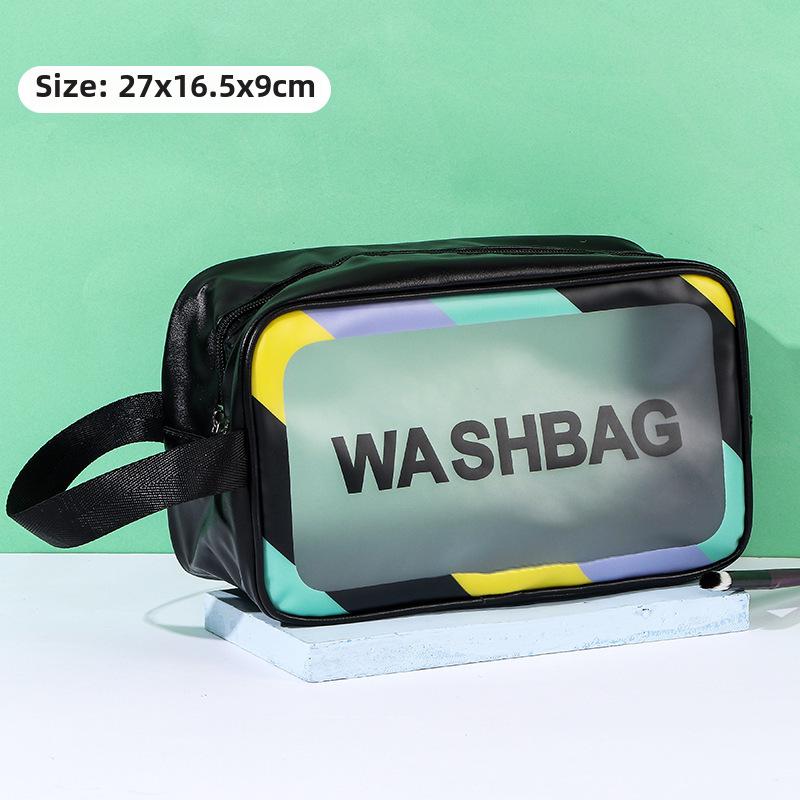 Large Capacity Waterproof PVC Travel Toiletry Bag - Transparent Cosmetic Storage Bag
