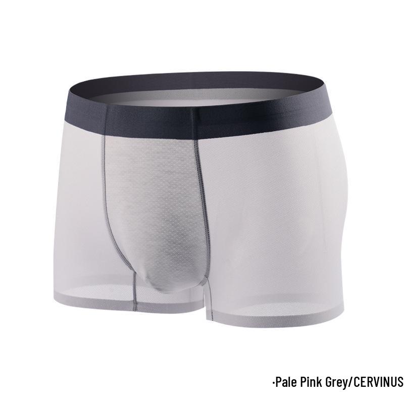 Breathable Mesh Ice Silk Seamless Men s Summer Boxers - Antibacterial and Comfortable XL