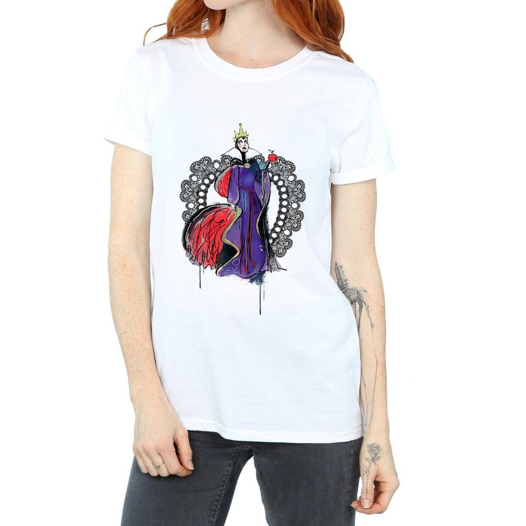 Disney Womens/Ladies Villains Maleficent Sketch Cotton Boyfriend T-Shirt
