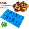Hggzeg Silicone Mold Set 6 Cavities Baking Molds Nonstick Blueberry Chocolate Cake Mold 277x165x35mm Reusable Odorless BPA Free