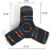 LUCKITTY Cat Tunnels Tube Toy with Plush Ball & Cat Wand Feather Toys-Portable Tattaff Waterproof Washable-Interesting Geometric Pattern