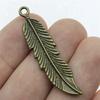 Feathers Leaf Nature Charm Antique Bronze Zinc Alloy Jewelry Making Supplies Bracelet Making Style Pendants
