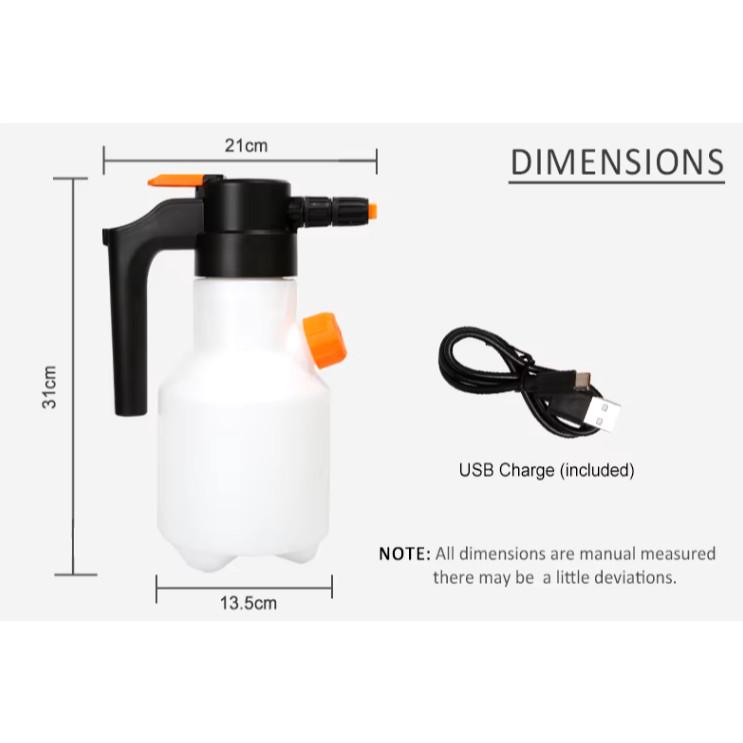2L Electric snow foam bottle/Car snow foam sprayer/Pressure foaming bottle/Car wash bottle