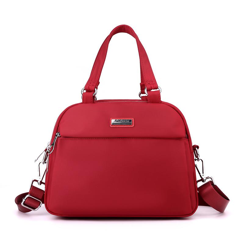 תיק לנשים תיק Crossbody ניילון תיק מרובע קטן תיק כתף בצבע אחיד תיק אמא