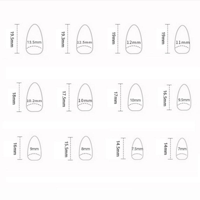 Almond Press on Nail Cats Eye Fake Nail with Bows Designs Full Cover Glues on Nail Glossy Acrylic Nail Artificial Nail