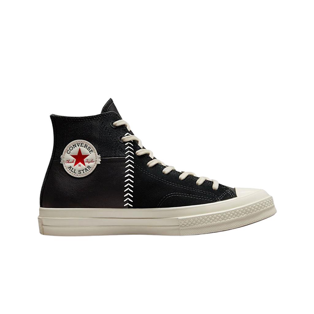 Converse Chuck 70 Crafted Leather High Black Egret