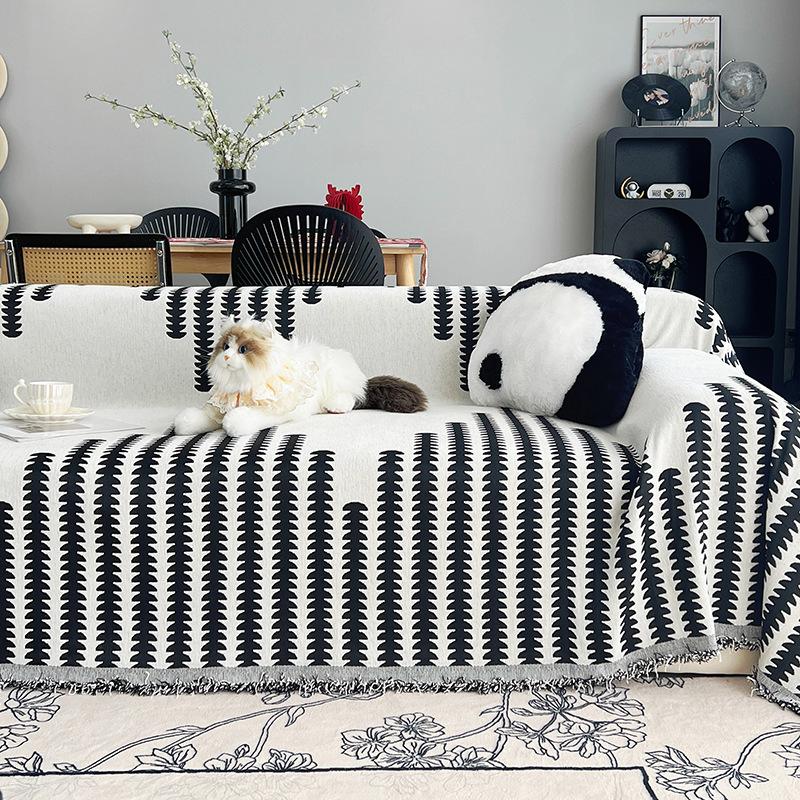 Wenxu Chenille Sofa Cover New Cushion Cover Blanket Four Seasons Anti-Cat Scratch All-Inclusive Universal Cover