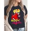 T-shirt Streetwear con Stampa Cartoon di Caramelle Abbigliamento Harajuku Moda Ragazze T-shirt Manica Corta Estate Maglietta Casual Femminile Girocollo Top
