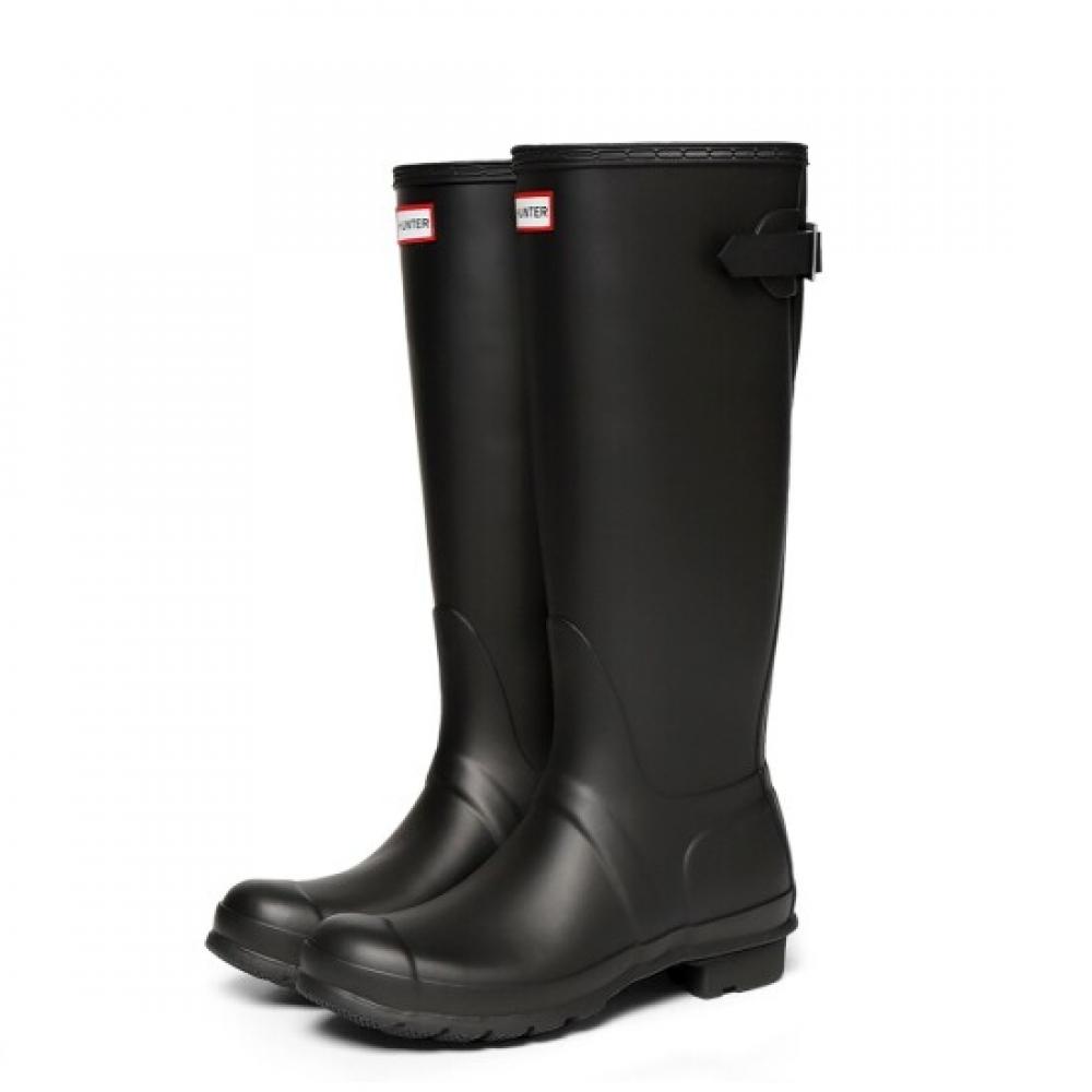 Hunter Original Back Adjustable Tall Rain Boots Black Wft1001rma Blk