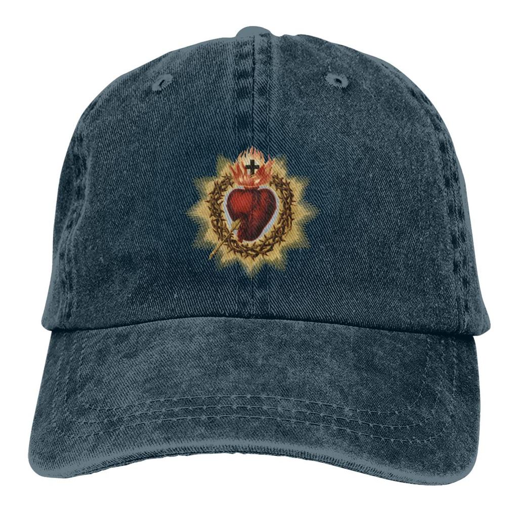 Șapcă de baseball catolică Sacred Heart Pălării unisex Wounisex Vizor Protection Snapback Jesus God Cross Caps