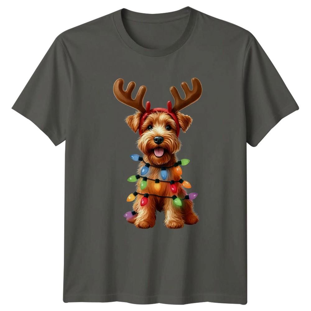 Dog Reindeer Christmas Holidays Unisexs TShirt Unisexs Graphic Tee S