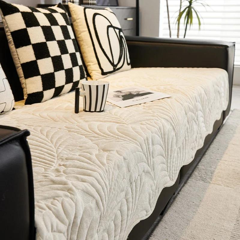 

1 шт., жаккардовая подушка для дивана из шенилла, однотонный пыленепроницаемый чехол для дивана, Г-образный защитный чехол для шезлонга, гостиной A 70x70