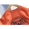 Boy's Cartoon Pure Cotton Hoodie T-shirt for Spring and Autumn New Style, Loose and Versatile Casual Top for Children, Medium and Large Size