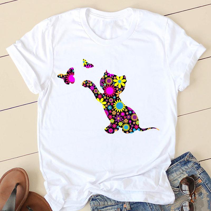 GMXIA женские модные повседневные летние весенние однотонные футболки с круглым вырезом — фото 5