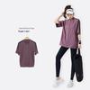 2026 New Arrival Plus Size Slimming Three-Piece Fitness Set: Short Sleeve Zipper Top, Belly Covering, Tapered Leg Pants