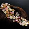 Rhinestone Princess Crowns Gold Color Bride Tiaras Simple Flower Crown  Wedding