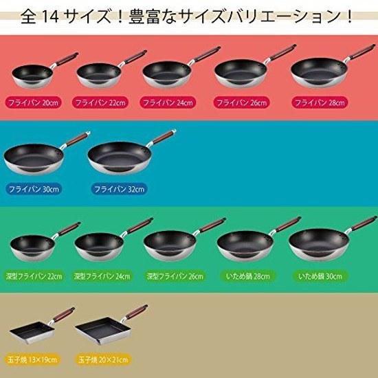 Hokuriku Alumi Deep Frying Pan 22cm Gas Only Lightweight Cast Style Light Teflon Coating Made Japan