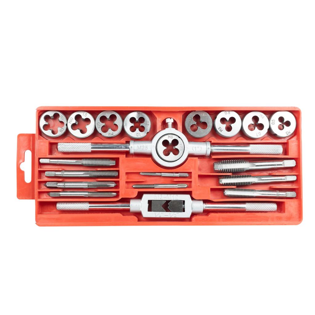 STEELMIGHT 20-Piece Tap and Die Set, Includes Thread Cutting Tap, Wrench, and Storage Case