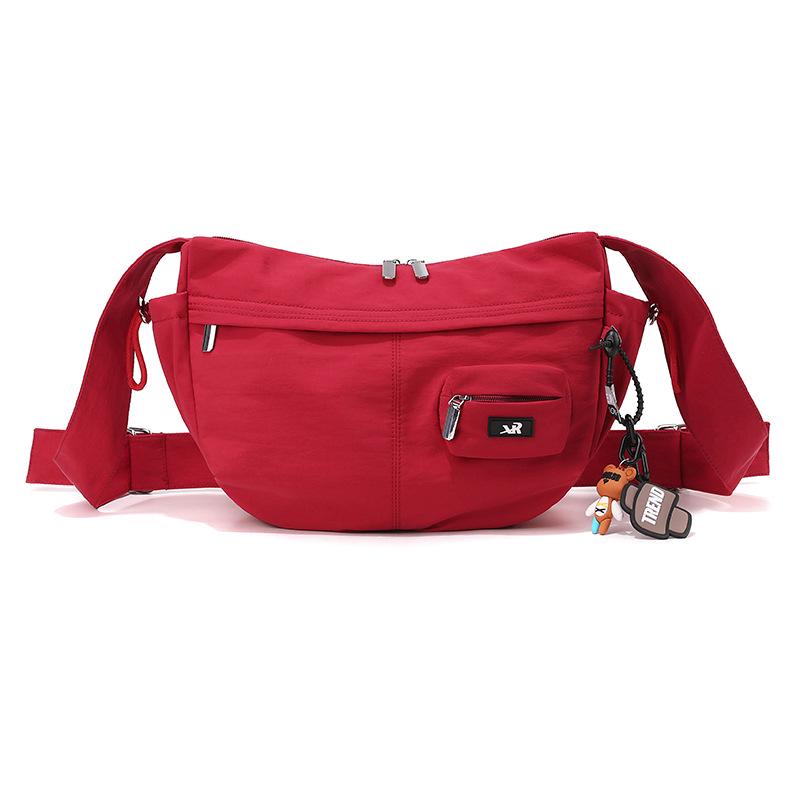 Versatile Large Capacity Nylon Crossbody Bag for Female Students – Lightweight Dumpling Shoulder Bag