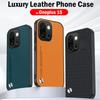 Leather Funda for Oneplus 15 Case Luxury Fiber Texture PU-Leather Protection Capa Cover
