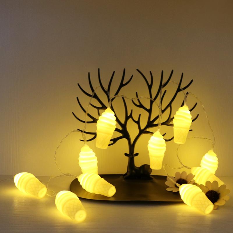 Decoration Light Ice Cream Shape LED Bulbs 1.5m LED Lights Creative Holiday Lighting For Wedding Party Decoration Light
