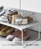 Yamazaki Tower Folding Shoe X D27 X Cabinet No Assembly Product Number 10362 Rack, White, Dimensions W66.4 H16.3cm (In Use), Stackable, Under-Shoe