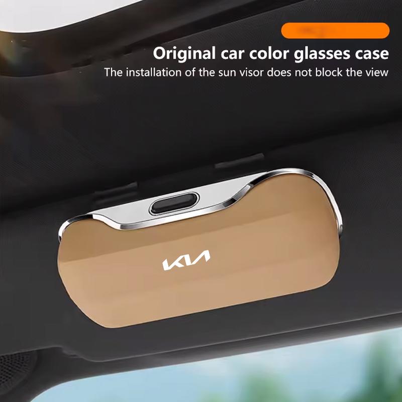 For Kia Morning Picanto Rio Stonic Sportage Ceed Optima Fo Car Visor Sunglasses Glasses Case Glasses Holder Clip Box Accessories