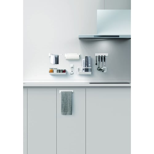 Asvel Posey Kitchen Dish Rack, Stainless Steel, 3-Piece Set, White, Magnet, K134116, 33.7 x 3.4 x 9.1 cm