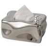 Creative Rectangular Pleated Ceramic Tissue Box Countertop Ornament Home Decoration Living Room Bathroom Extractable Tissue Box