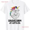 Dadacorn Muscle Dad Unicorn Fathers Day Funny T Shirt Vintage Washed Comfortable Soft Slightly Designer Clothes Homme
