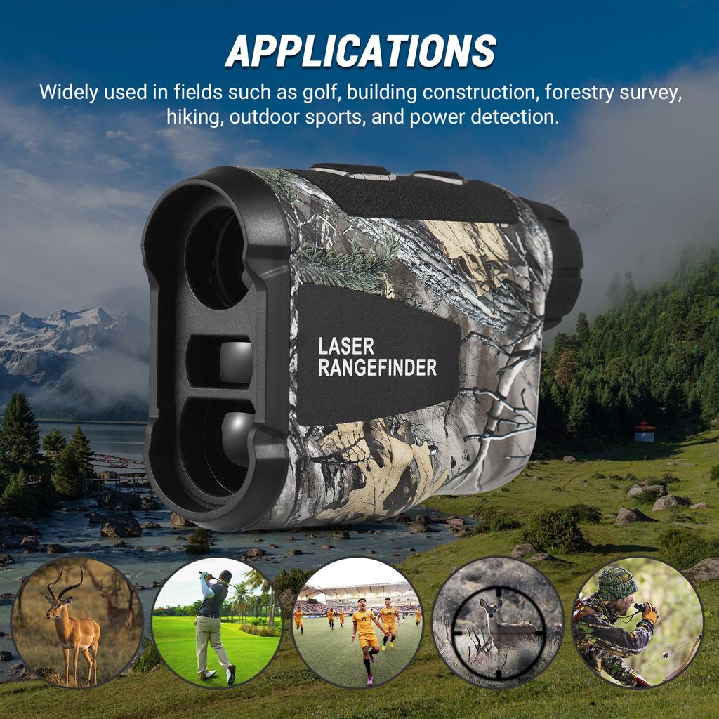 Golf-afstandsmeter met hellinghoekmeting, hoogte- en snelheidsfunctie, vlaggenmastvergrendeling, trillingsfunctie