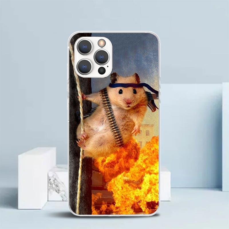Cute Lovely Pet Hamster Phone Case For IPhone 16 17 Air 16E 15 14 Plus 13 Mini 12 11 Pro Max 7 8 + SE 2020 Soft TPU Back Cover 1