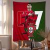 Cr7 Portugal Pattern Tapestry Wall Hanging Boho Aesthetic Wall Blanket For Bedroom Living Room Dorm Home Wall Decor 1012659