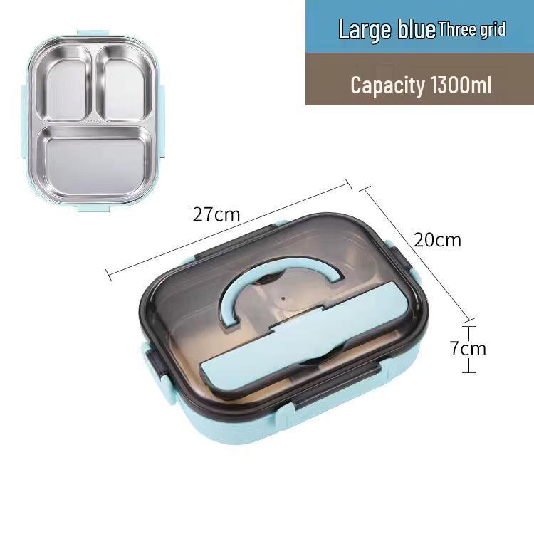 304 Stainless Steel Insulated Bento Lunch Box, Microwaveable & Compartmentalized for Students & Office Workers