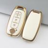 Nissan Car Key Cover - Gold Edge Protective Shell with Full Wrap and Buckle