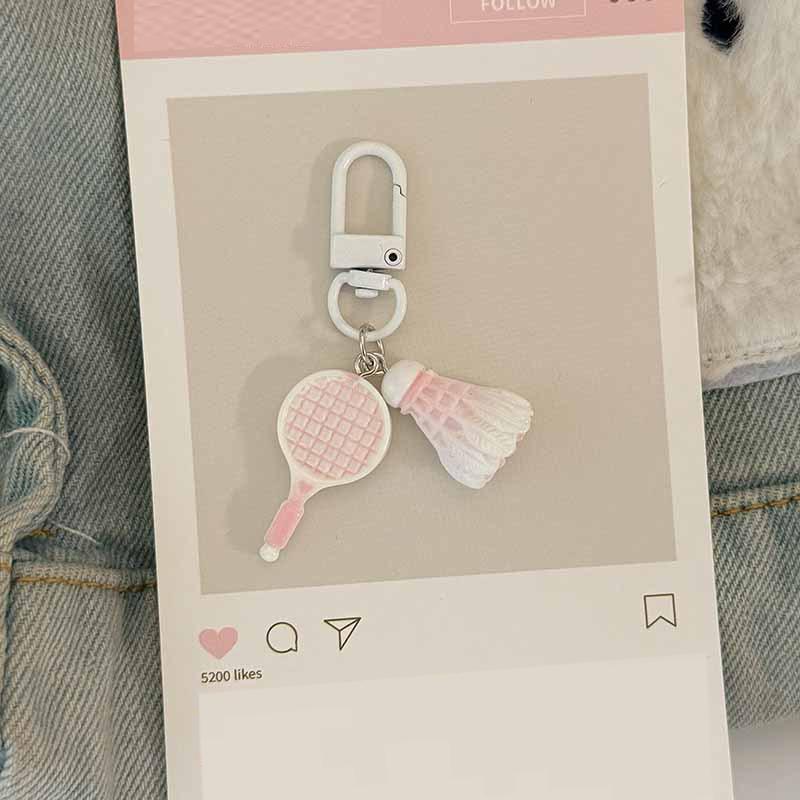 Multi-color Badminton Keychain Bag Hanging Bag Gift for Students Lightweight and Portable Decorations for Students Gifts