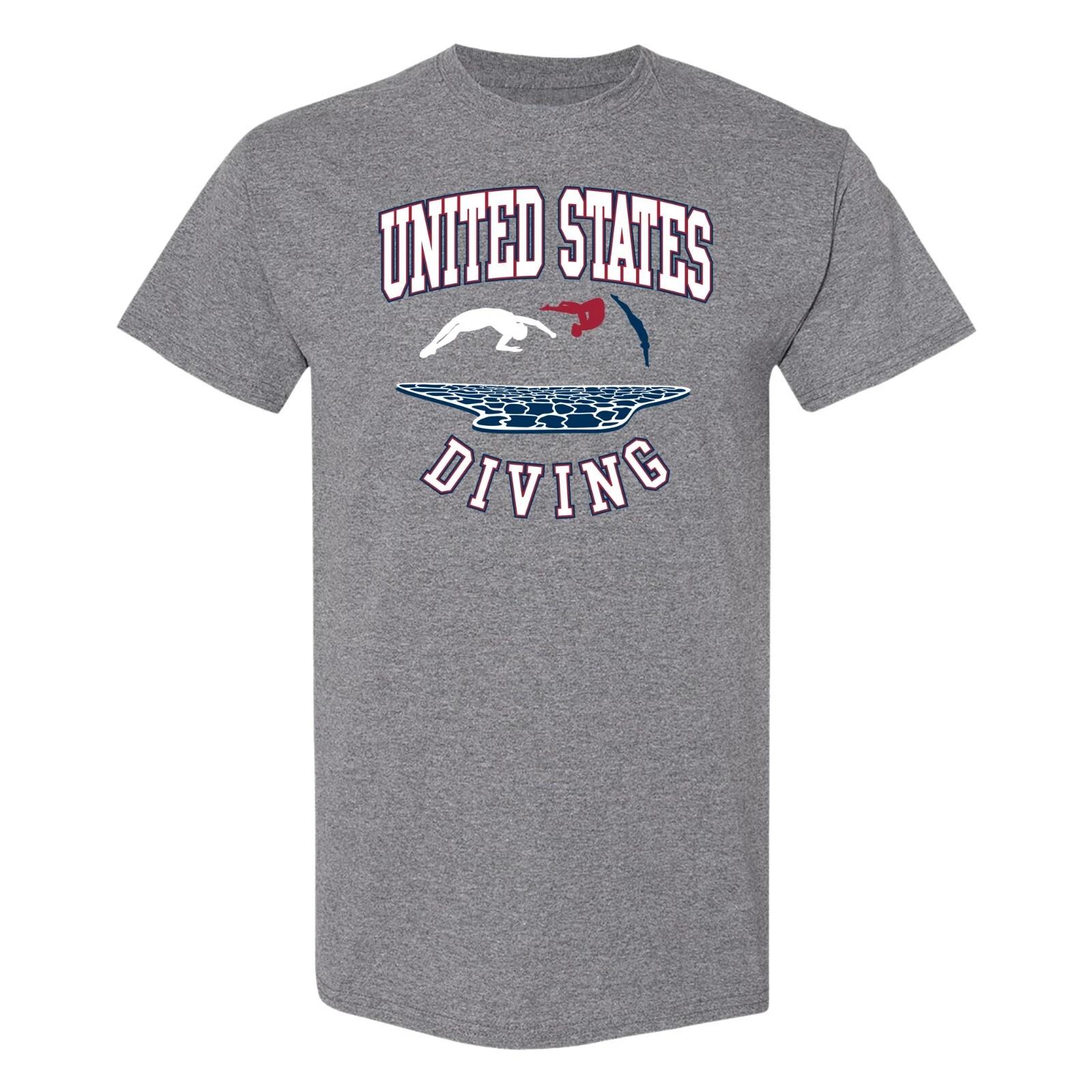 USA Diving T-Shirt - Graphite Heather S