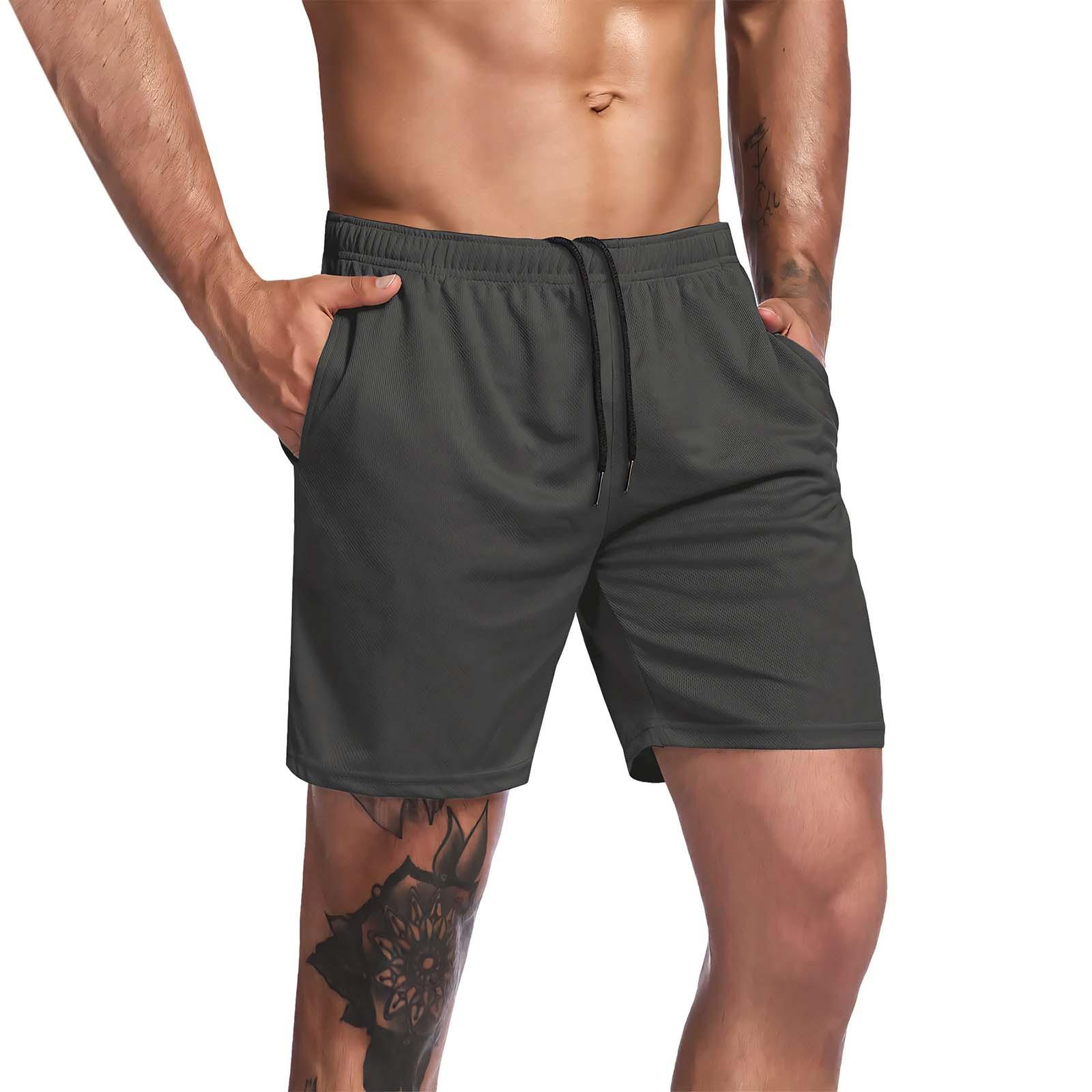 

Men s Workwear Shorts With Multiple Pockets, Elastic Waistband, Loose Cotton, Casual Outdoor Lightweight Work Shorts S
