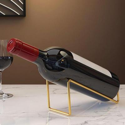 Countertop Wine Rack Bottle Holder Stable Home Decor Single Storage Stand Metal for Restaurant