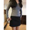 Korean Style Slimming Hooded Knit Zipper Top for Women - Versatile Long-Sleeve Jacket for Spring & Autumn