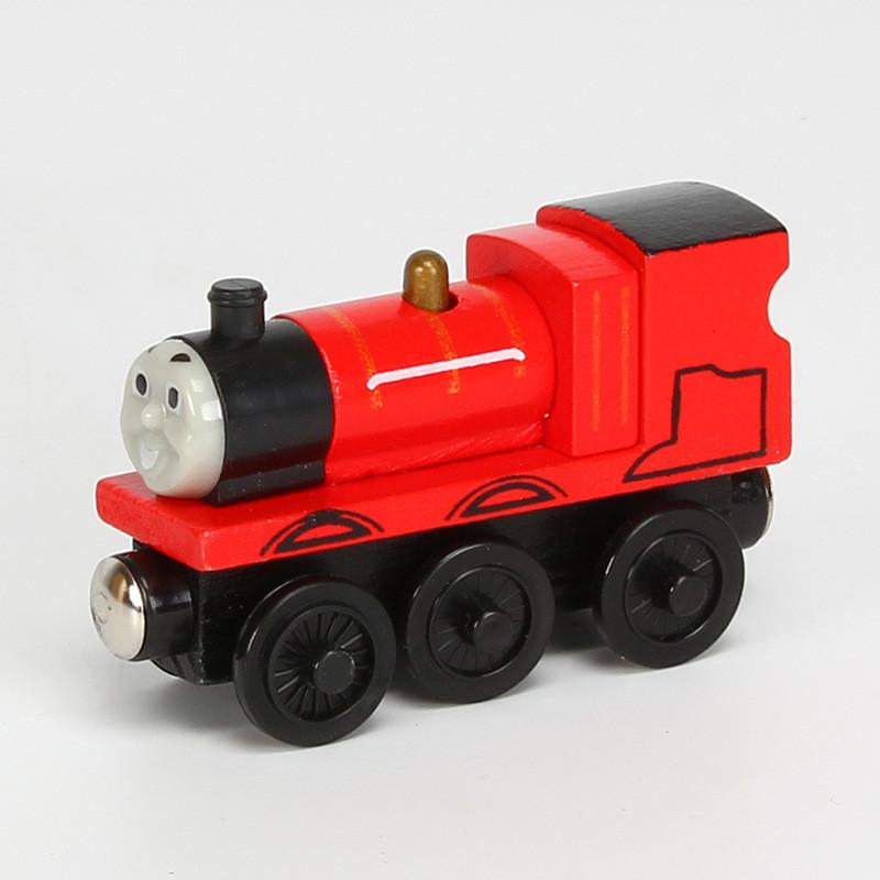 Colorful Wooden Magnetic Train Set For Kids With Interactive Push-pull Features
