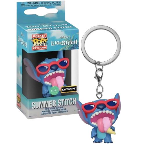 Брелок Стич Pop Лило и Стич Lilo and Stitch Summer Stitch фигурка 4 см