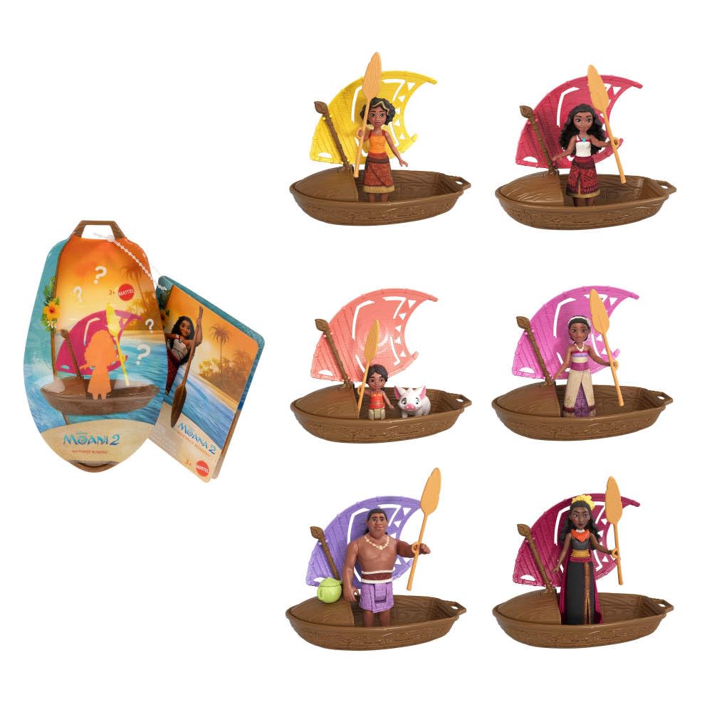 

Mattel Disney Moana Wayfinder 2 Wonders Toy Set: Movie-Inspired Surprise Small Doll, Canoe & Accessories (Styles may vary)